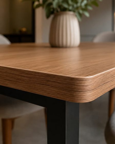 Como a fita de borda melhora o acabamento para mesa